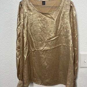 Long sleeve gold top